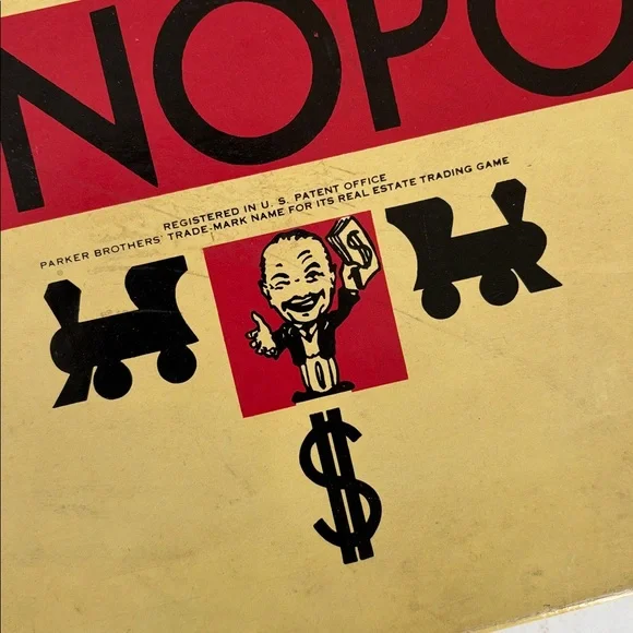 Vintage Monopoly Board Game 1935, 1945 Ephemera Collectible Paper Art Crafts